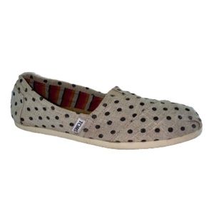 TOMS Natural & Black Polka Dot Slides 8